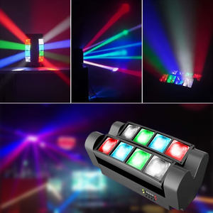 LED Mini Spider cabeza móvil DJ <span class=keywords><strong>Light</strong></span> 8x3W RGBW activado por voz iluminación de eventos LED Spider Stage <span class=keywords><strong>Light</strong></span> para bares <span class=keywords><strong>Disco</strong></span> Hall - Product Image 4