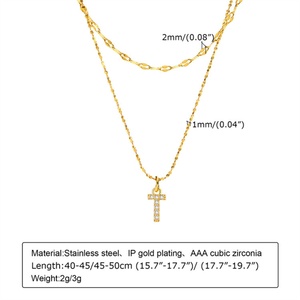 Custom Personalized Jewelry <b>Necklace</b> 26 Letter Zircon Pendant Charm <b>Necklace</b> - Product Image 4