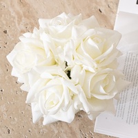 Arrangement floral personnalisé, roses en tissu de soie, fleurs artificielles, ensembles de vases en verre pour la décoration de la maison, de l'hôtel et des tables