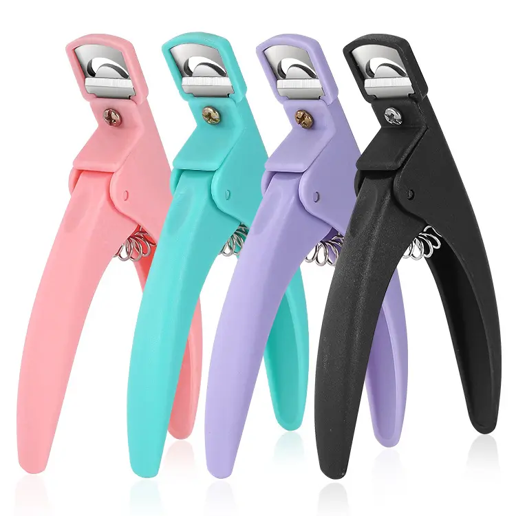 Macaron Color U-Shaped False Nails Cutter Fake Edge Clippers Tip Trimmer Acrylic Nail Clipper Scissors