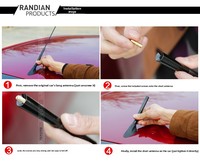 Antenne de voiture décorative en fibre de carbone ultra-courte, accessoire de style pour toit, universelle, fabriquée en Chine, livraison gratuite