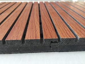 Nhà Sản Xuất Tùy Chỉnh Duyên Dáng Chống Cháy-Bằng Chứng Rãnh Đục Mdf Gỗ Acoustic Tấm Cách Âm Hấp Thụ - Product Image 3