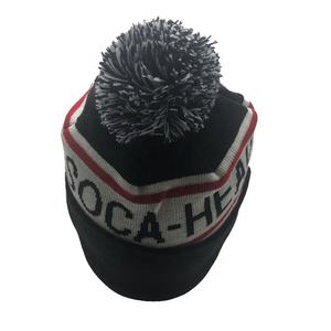 <span class=keywords><strong>Bonnet</strong></span> OEM pour hommes <span class=keywords><strong>Bonnet</strong></span> d'hiver à <span class=keywords><strong>pompon</strong></span> brodé Jacquard personnalisé noir <span class=keywords><strong>blanc</strong></span> manchette tricot voyage approprié caractéristiques communes du tissu - Product Image 4