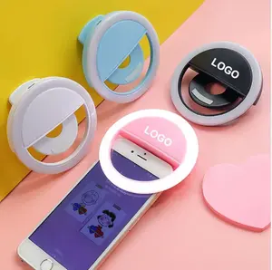 mobile phone accessories portable LED ring mini fill light selfie flash ring light for phone live streaming video USB