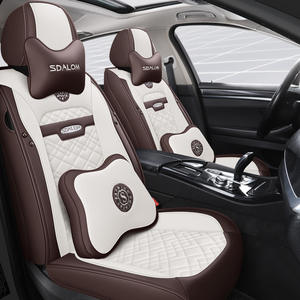 Housses de siège de voiture en cuir 5D, coussin de siège de véhicule automobile, housse universelle pour voitures, ensemble pour accessoires intérieurs de voiture - Product Image 1