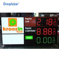 Pantalla LED para Gasolinera, Tótem Publicitario, Letrero de Precio de Combustible, Panel de Visualización de Precios de Diésel y Gasolina