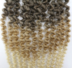 Nouveautés en gros : Extensions de cheveux synthétiques bouclés pour tresses, style Cuban Mambo Twist, pour déesses blondes, à micro-boucles, pour crochet, effet faux riz - Product Image 5