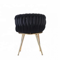 Vente en gros de chaises de salle à manger en velours de luxe chaise de maquillage pour bureau à domicile avec cadre en métal pour événements de mariage et mobilier de maison