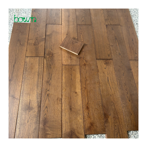 <span class=keywords><strong>Parquet</strong></span> en bois massif véritable, style rustique, planches de bois de chêne foncé, pour décoration rétro - Product Image 1