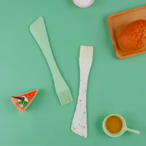 Silikon 2-in-1 ızgara pişirme spatula All-in-one diy mutfak silikon kek dekorasyon spatula ve silikon ekmek fırçası