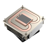 COOLSERVER LGA1700 2U3CA Radiateur de serveur pour processeur de 12e génération en cuivre pur avec dissipateur à ailettes et ventilateur de contrôle de température