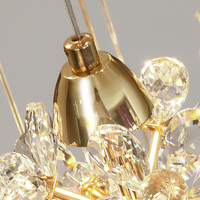 Lampes suspendues de salon modernes et luxueuses 2025, nouveau design, villa duplex, lustre avec interrupteur pour la décoration de long escalier, cristal