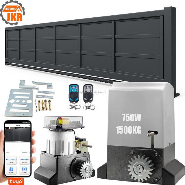 Heavy Duty Electric Motor Opener Modern Design Villa Sliding Outdoor Gate for Hotels 750W 1500kg with Basic Accessories