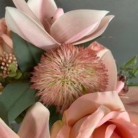 LE-490 Lot de 49 cm de roses artificielles Cymbidium nordiques, bouquet décoratif en soie pour toile de fond de mariage et ornement de salon
