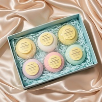 Coffret cadeau de bombes de bain de Noël Vente en gros Bombes de bain pétillantes dans des formes de vacances avec emballage de logo personnalisé