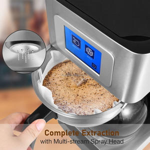 Commercial Stainless Steel <b>Coffee</b> Brewer Drip <b>Coffee</b> Maker Filter <b>Coffee</b> <b>Machine</b> with Carafes Decanter Warmer Plates for Café - Product Image 4
