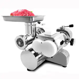 Commercial Small Kitchen Food Processor Electronic Electrical Meat Mincer And Sausage Fish Fresh Meat Stuffing Grinder Machine F
