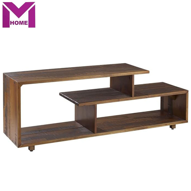 55 Inch 65 Inch 75 Inch Living Room Tier Asymmetrical Tv Stand and Coffee Table Set
