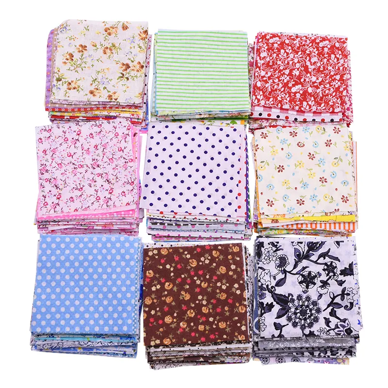 Tissus en coton, lot de 50 ou 10 pièces, étoffes pour Patchwork fait à la main, Textile de couture et matelassage, DIY