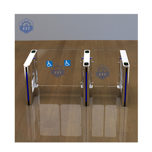 Hệ thống kiểm soát truy cập cổng <span class=keywords><strong>Swing</strong></span> tự động <span class=keywords><strong>Swing</strong></span> <span class=keywords><strong>turnstile</strong></span> cổng tốc độ nhanh với truy cập khuyết tật cửa kính cao - Product Image 4