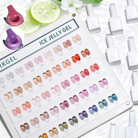 ZRKGEL Vernis à ongles gelée effet verre transparent, sans TPO ni HEMA, 45 nuances tendance, sans cruauté animale, à retirer par trempage, avec conception de logo gratuite