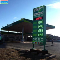 Affichage numérique LED étanche de 30 pouces pour prix de l'essence, télécommandé, formats 8.888 et 8.889/10, pour station-service
