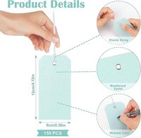 Étiquettes d'expédition étanches avec ficelle élastique, étiquettes vierges, cordons attachés, pour cadeaux, bagages, vêtements, grandes étiquettes de prix, inventaire, papier découpé.