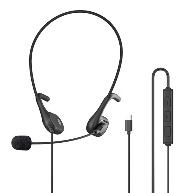 New Wire Headphones for Computers Laptops Games Learning Phone Calls Business Karaoke Headphones with Microphone