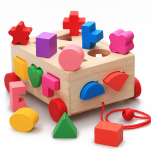 Nuevos juguetes superventas 2023 materiales montessori <span class=keywords><strong>de</strong></span> madera, juguetes para bebés, juguetes educativos, carros <span class=keywords><strong>de</strong></span> mano <span class=keywords><strong>de</strong></span> madera, bloques a juego para niños - Product Image 1