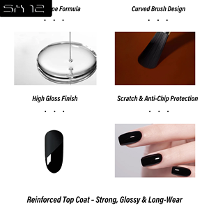 SH12 Gel de finition pour ongles résistant aux rayures, sans essuyage, UV LED, gel de finition OEM, gel de finition pour ongles durable sans essuyage - Product Image 5