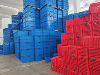 Panier de manutention en plastique 450*305*240mm, caisses de déménagement en plastique pour entrepôt de fruits et stockage de légumes