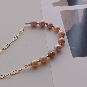Irregular Baroque Pearl <b>Necklace</b> for Women <b>Candy</b>-Colored with Natural Texture Niche Luxury Accessories That Are Light Popular - Product Image 4