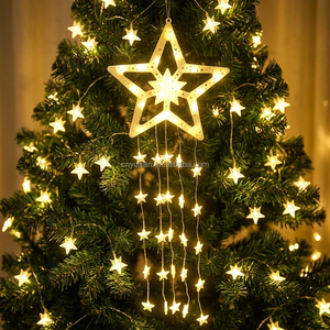 Guirlande lumineuse YN Starlight 70 cm pour fenêtre, flocons <span class=keywords><strong>de</strong></span> neige, étoiles, sapin <span class=keywords><strong>de</strong></span> <span class=keywords><strong>Noël</strong></span>, intérieur/extérieur, mur, mariage, fête, vente flash, IP44 - Product Image 4