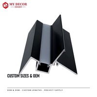 Profilé en aluminium extrudé moderne pour décoration de plafond, garniture à joint invisible avec canal LED