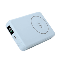 Batterie externe semi-solide USB-C PD30W 10000mAh, mini, portable, sans fil, magnétique, LED