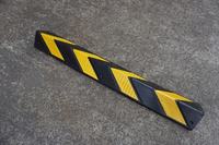 Protection d'angle en caoutchouc de 800 mm avec 4 blocs réfléchissants jaunes en forme de L pour la sécurité des murs de garage et d'entrepôt