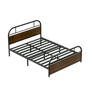 Cama doble resistente de alta calidad para el hogar, precio de fábrica, estructura de cama de acero y madera de gran tamaño - Product Image 4