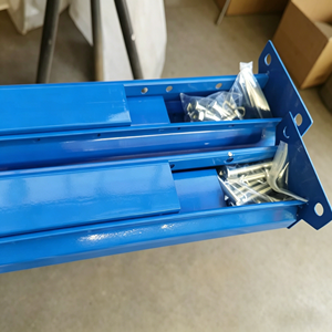 Scaffale a 3-4 Ripiani con Altezza Regolabile, Facile Installazione, in Acciaio Arancione <span class=keywords><strong>e</strong></span> Blu per Uso in Magazzino - Product Image 3