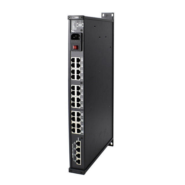24 Ports Serial Ethernet Gateway Configurable RS232/485/422 to TCP/IP Modbus RTU/TCP MQTT Protocol 4 Ethernet Ports 110-240V AC