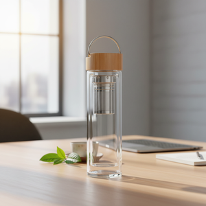 Bouteille d'infuseur à thé Batami 400ml en verre Corporate Design - Product Image 3