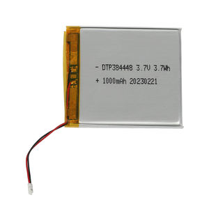 OEM перезаряжаемый одноразовый внешний аккумулятор смарт-часы самый маленький 3,7 В литий-полимерный аккумулятор 384448 523450 1000 мАч <span class=keywords><strong>LiPo</strong></span> батарея - Product Image 1