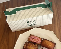 Boîtes d'emballage en papier personnalisées avec logo, écologiques, de qualité alimentaire, imprimées, pliables, pour gâteaux, biscuits, pain, pâtisseries, beignets, macarons