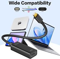 Câble adaptateur Mini DP Thunderbolt vers HDTV 4K/1080P Mini DP mâle vers HDTV femelle noir pour Macbook Pro Air Mac
