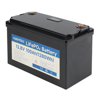 Batterie LiFePO4 12,8 V 100 Ah à décharge profonde, vente en gros d'usine, avec boîtier ABS, pour usage domestique, source d'alimentation fiable