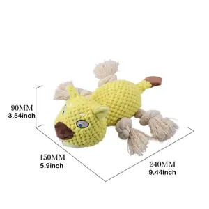 중국 도매 사용자 정의 에코 친화적 인 루기아 봉제 인형 동물 삐걱 거리는 씹어 귀여운 개 장난감