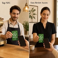 Carte NFC WhatsApp personnalisée pour avis, puce PVC Tap to Chat 215 13.56MHz, réseaux sociaux, vente en gros, OEM, ODM, faible MOQ, prête à être expédiée