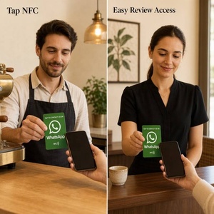 Tarjeta NFC Personalizada para <span class=keywords><strong>WhatsApp</strong></span>, Tarjeta de Reseña con Chip PVC 215 13.56MHz, Redes Sociales, Venta al Por Mayor, OEM, ODM, MOQ Bajo, Lista para Enviar - Product Image 3