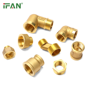 Ifan Áp Lực Cao Brass Phụ Kiện 1/<span class=keywords><strong>2</strong></span> <span class=keywords><strong>2</strong></span> Inch Ống Nước Phụ Kiện Đường Ống Đồng Bằng Khuỷu Tay Ổ Cắm Đồng Thau Phụ Kiện - Product Image 1