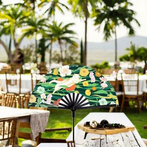 Éventail pliant en plastique personnalisé avec logo, motif imprimé léopard, technique de sublimation pour mariage, danse, artisanat - Product Image 2