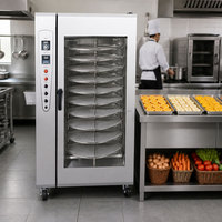 Séchoir Rotatif Commercial pour Fruits et Légumes en Acier Inoxydable, Déshydrateur Alimentaire Professionnel avec Contrôle Numérique de la Température pour Fruits Séchés